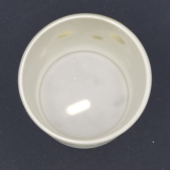 Vintage Votive Candle Holder Frosted Glass with Pewter Roses Design Decorative - Picture 4 of 6